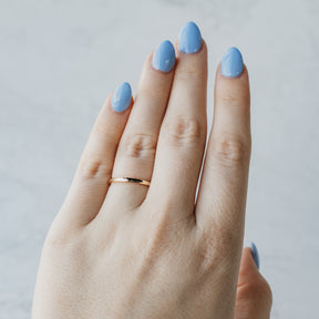 Low Dome Half Round Wedding Band