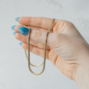 Italian Gold Flat Wheat Chain 14K Yellow Gold