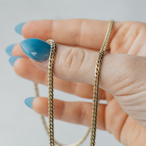 Italian Gold Flat Wheat Chain 14K Yellow Gold