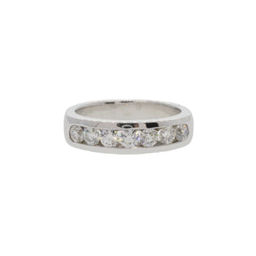 7 Stone Round Brilliant Cut Diamond Ring