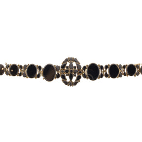 Victorian Onyx Link Bracelet Yellow Gold