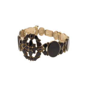 Victorian Onyx Link Bracelet Yellow Gold