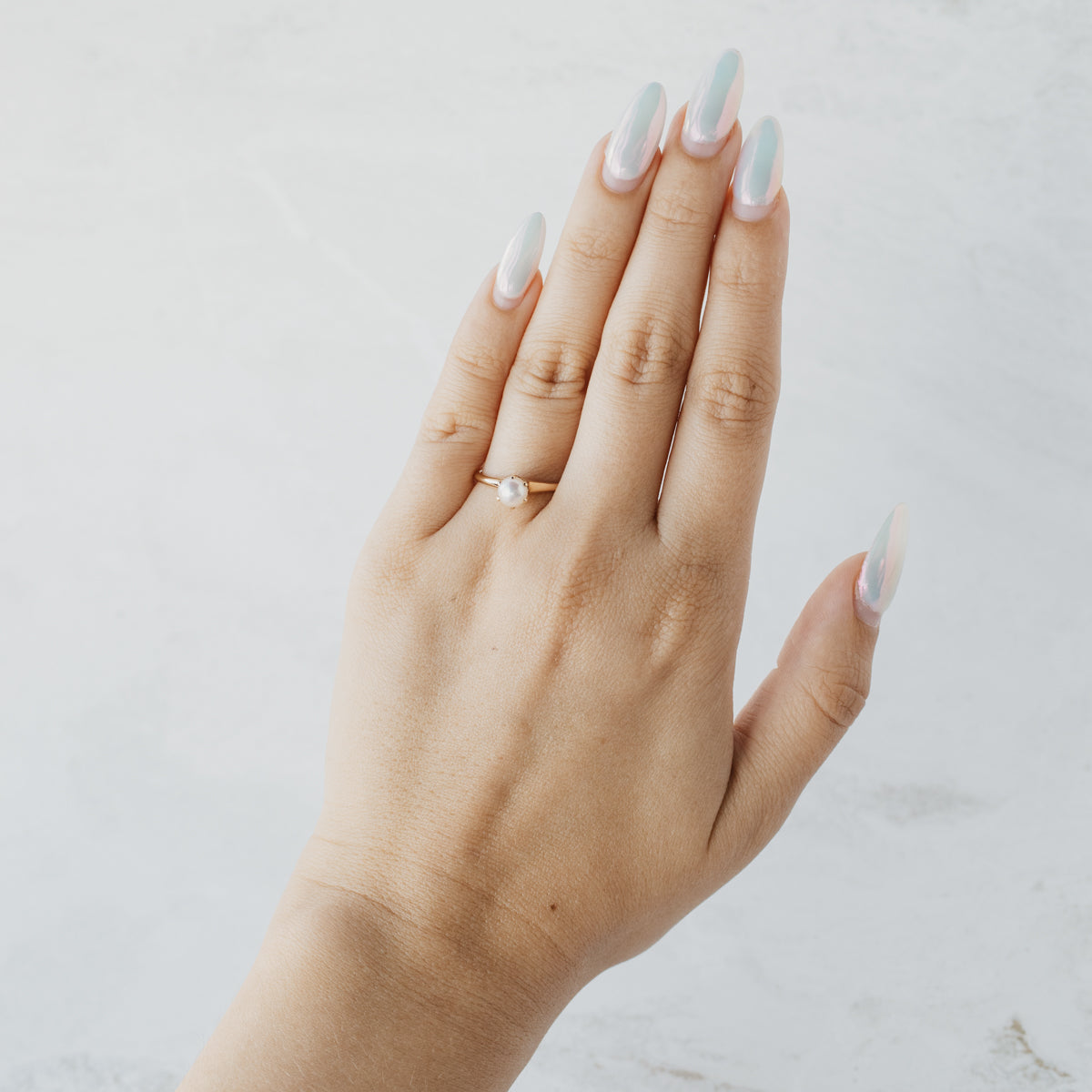 5.50mm Akoya Pearl Claw-Prong Ring