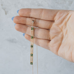 Victorian Tourmaline and Seed Pearl Converted Pendant