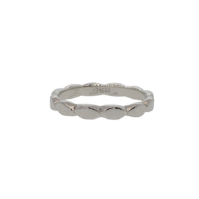 Platinum Scalloped Eternity Band