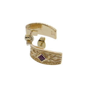 Etruscan Style Pink Tourmaline Earrings