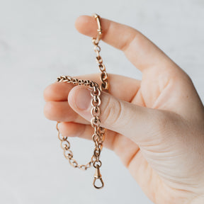 14K Yellow Gold Graduated Link Watch Fob