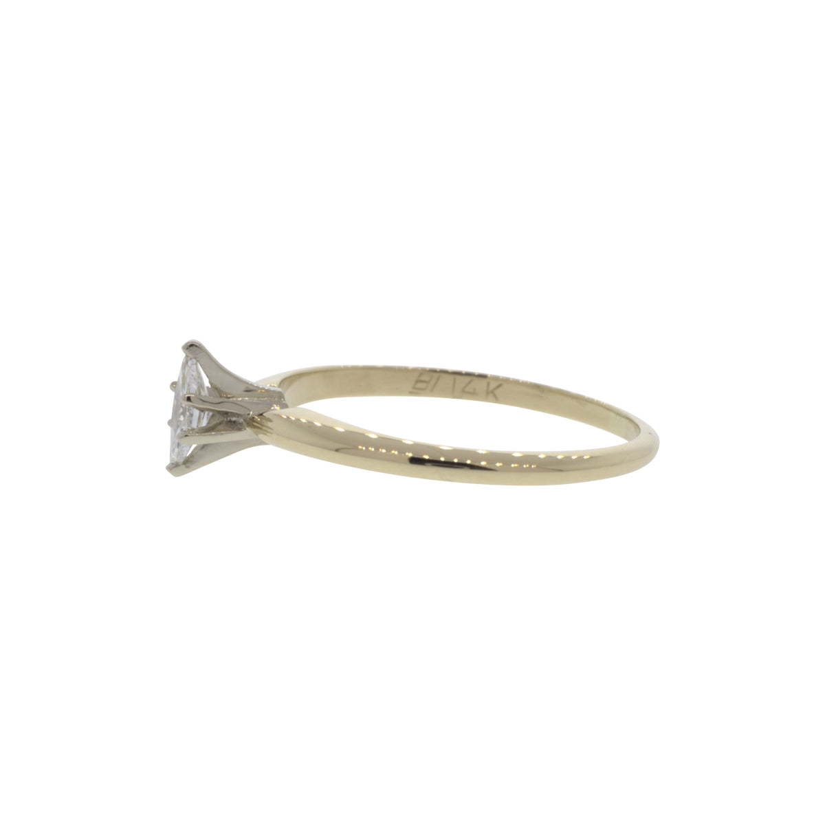 14K Yellow Gold Marquise Diamond Ring