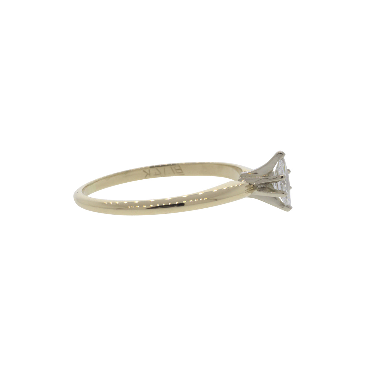 14K Yellow Gold Marquise Diamond Ring