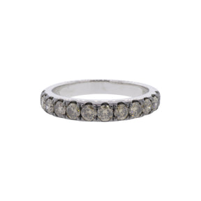 14K White Gold Champagne Diamond Band