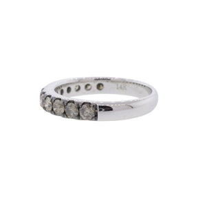 14K White Gold Champagne Diamond Band