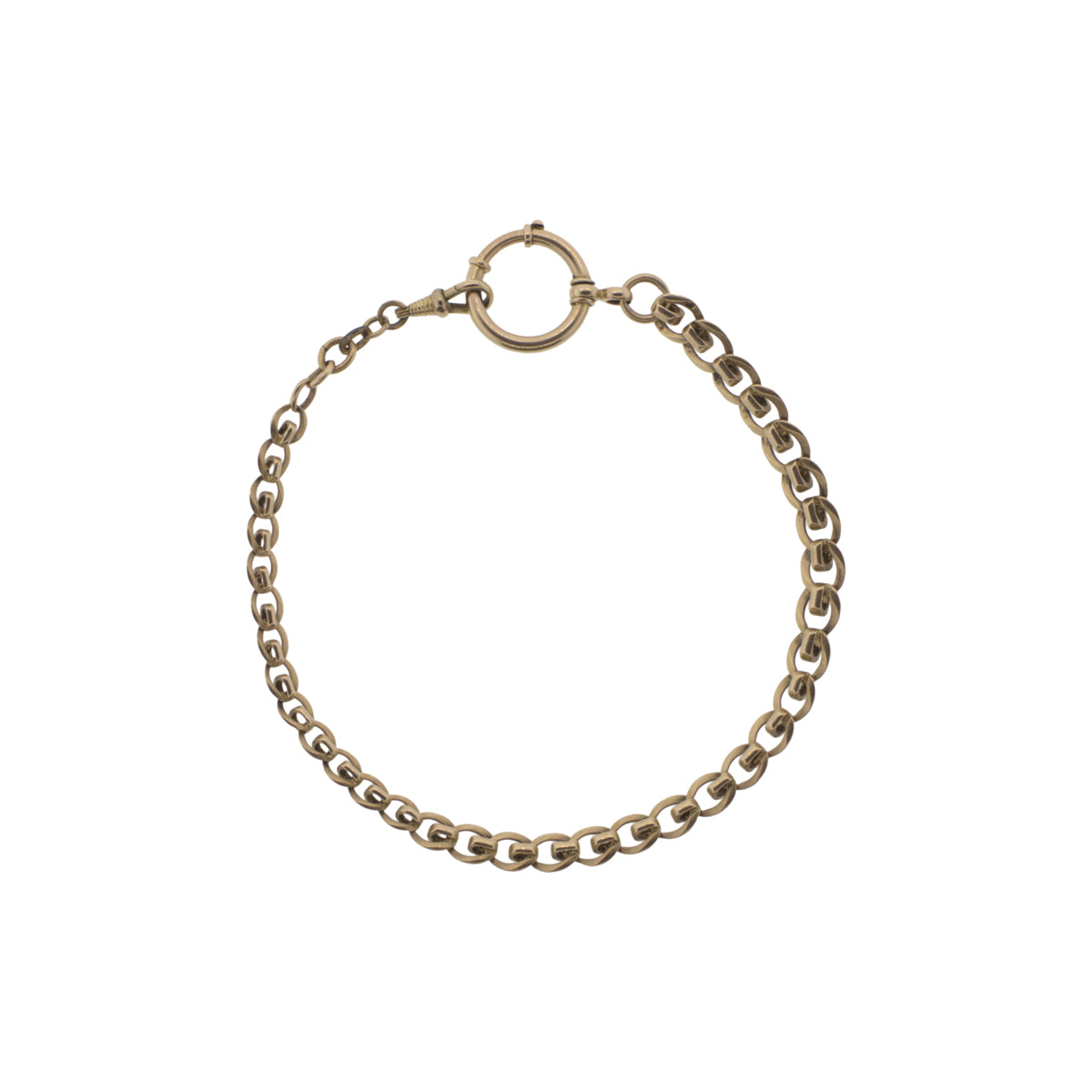 14K Yellow Gold Graduated Link Watch Fob