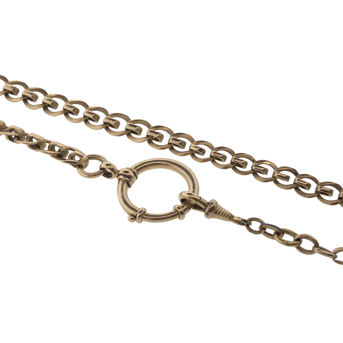 14K Yellow Gold Graduated Link Watch Fob