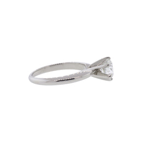 Platinum 0.80ct Solitaire Diamond Ring