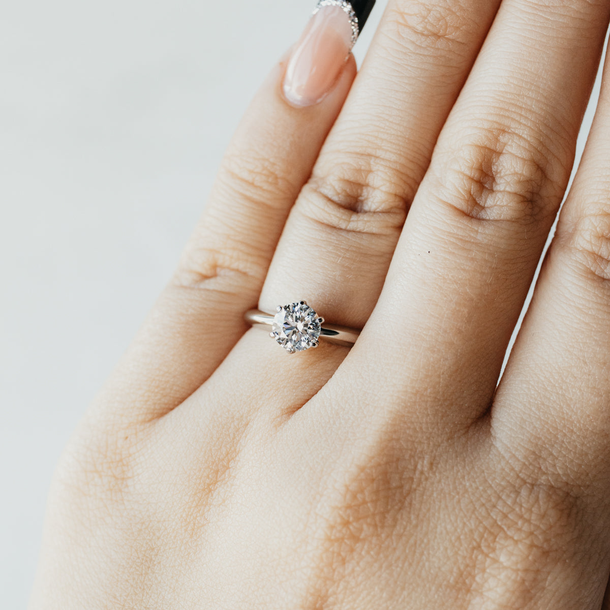 Platinum 0.80ct Solitaire Diamond Ring