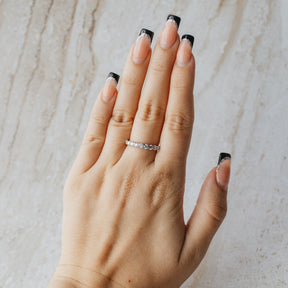 Platinum Ten Stone Diamond Wedding Ring