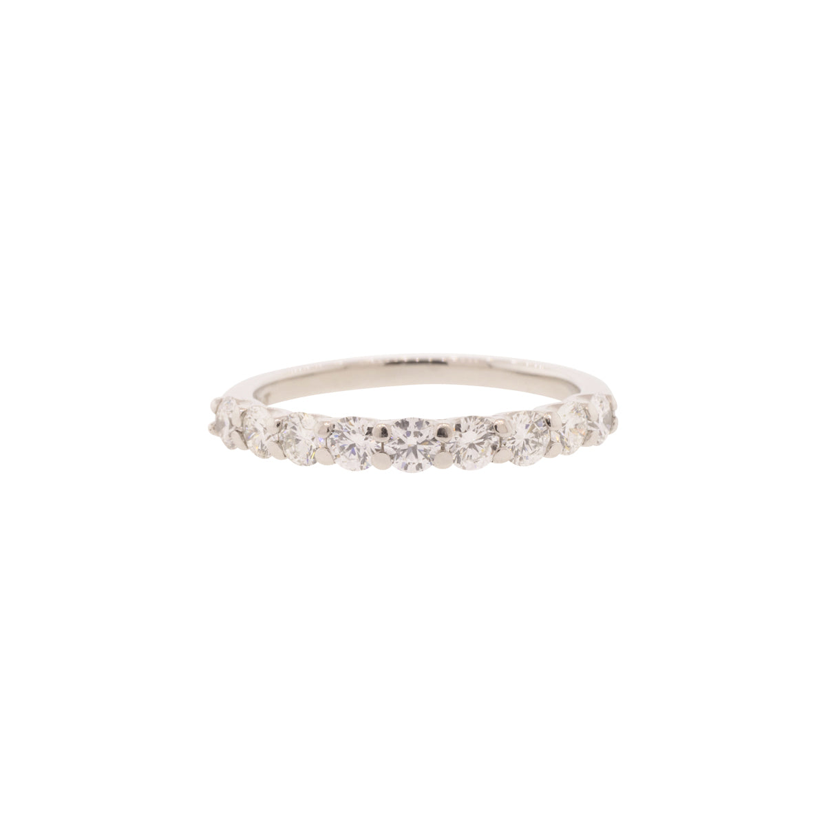 Platinum Ten Stone Diamond Wedding Ring
