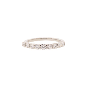 Platinum Ten Stone Diamond Wedding Ring