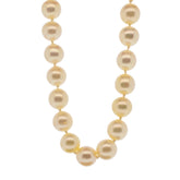 Opera Length Akoya Pearl Strand with 14K Yellow Gold Jadeite Clasp