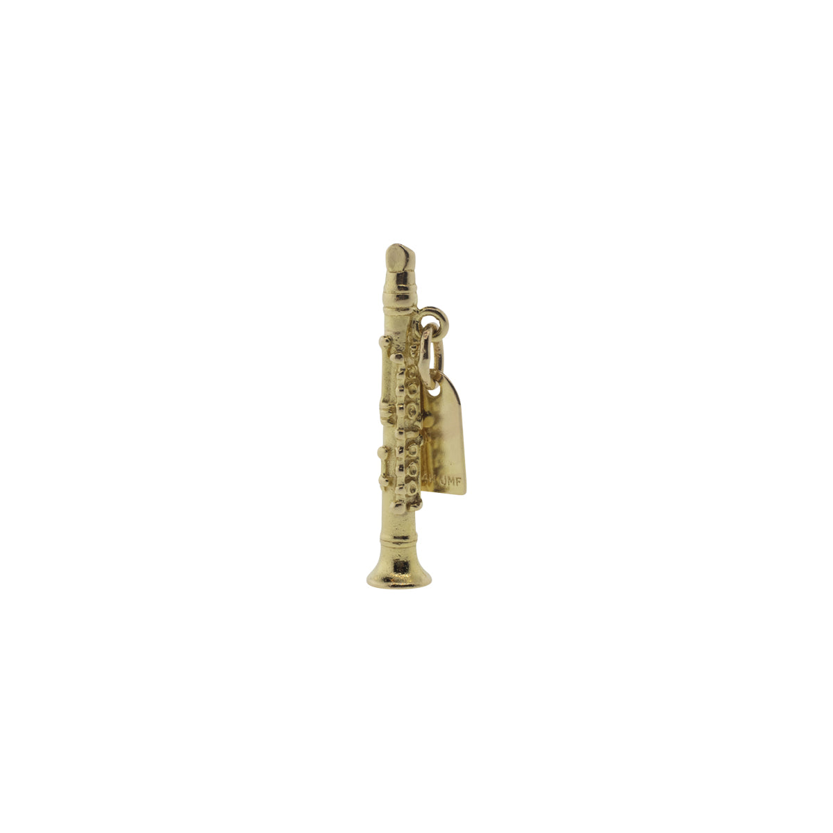 14K Yellow Gold Clarinet Charm