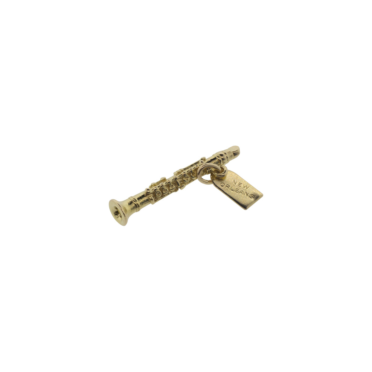 14K Yellow Gold Clarinet Charm