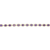 10K Yellow Gold Oval Cut Amethyst Bracelet