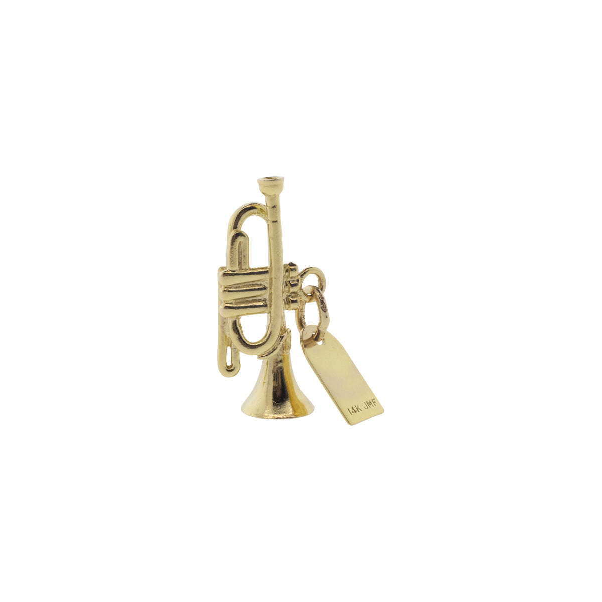 14K Yellow Gold Trumpet Charm