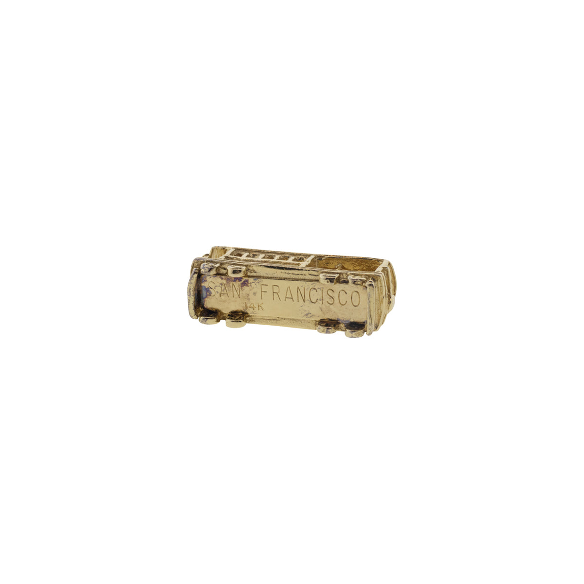 14K Yellow Gold San Francisco Trolley Car Charm
