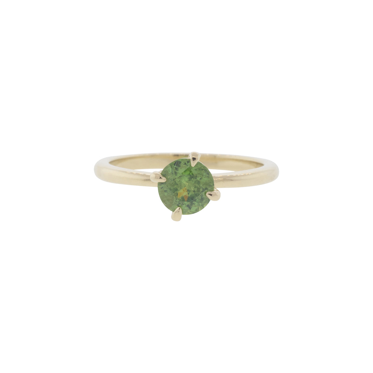 14K Yellow Gold 0.92ct Grossular Garnet Solitaire Ring