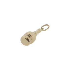 14K Yellow Gold Wine Bottle Charm