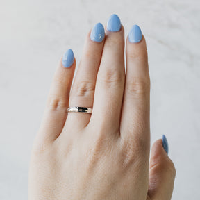 Heavy Comfort Fit White Gold Band