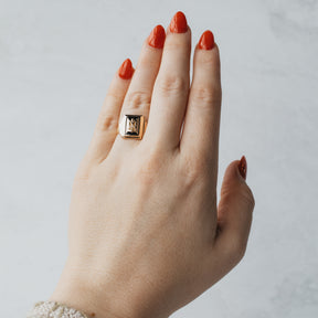 10K Yellow Gold 1932 Enamel High School Class Ring