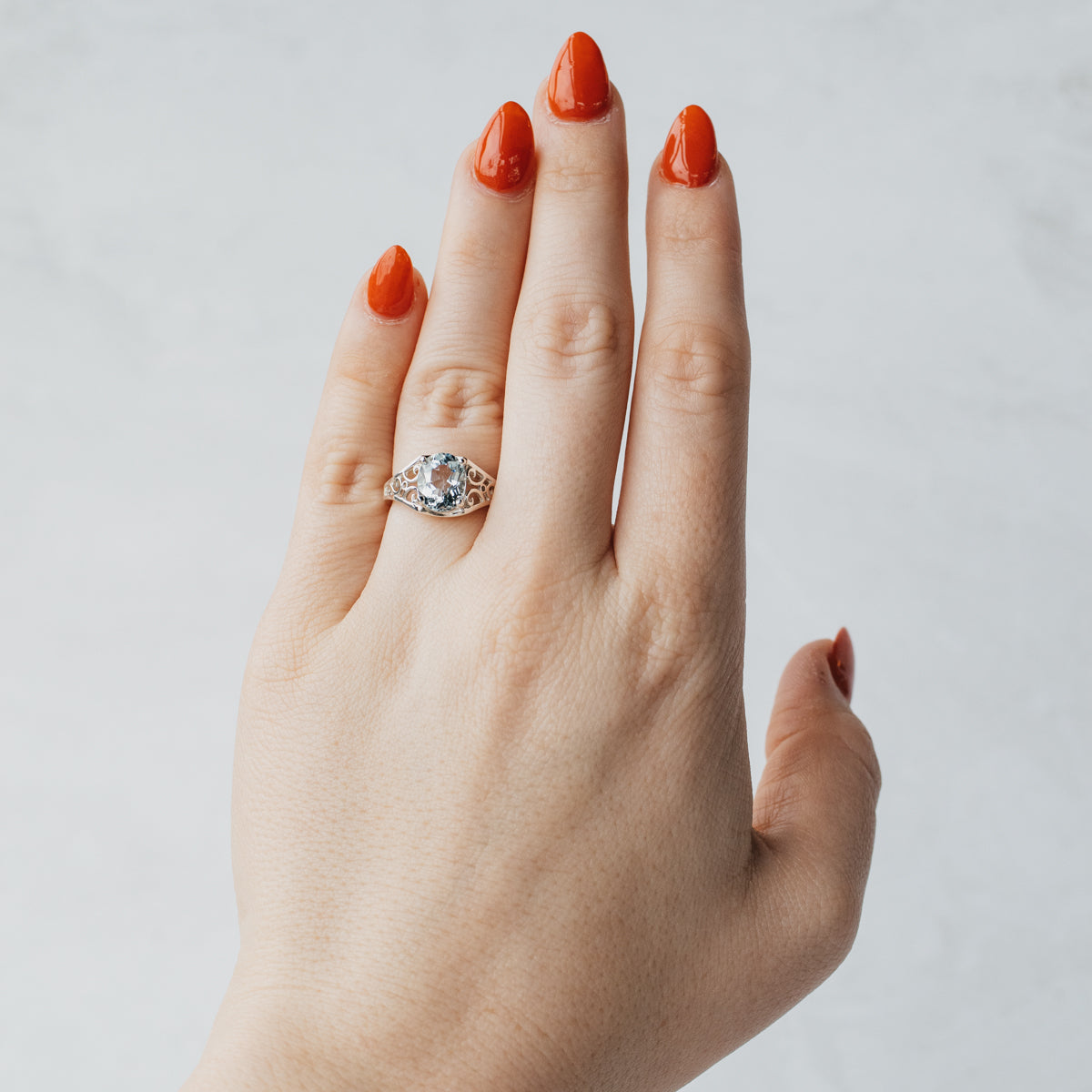 Sterling Silver 1.91ct Aquamarine Ring