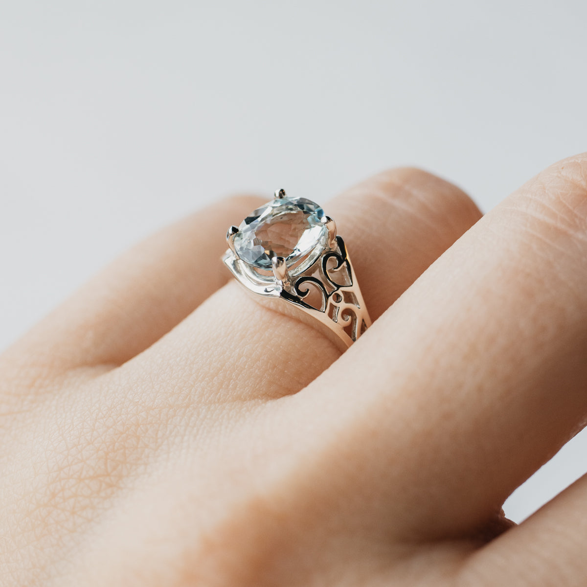 Sterling Silver 1.91ct Aquamarine Ring