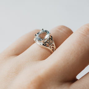 Sterling Silver 1.91ct Aquamarine Ring