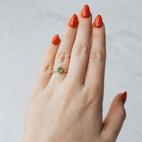 14K Yellow Gold 0.92ct Grossular Garnet Solitaire Ring