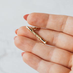 14K Yellow Gold Clarinet Charm