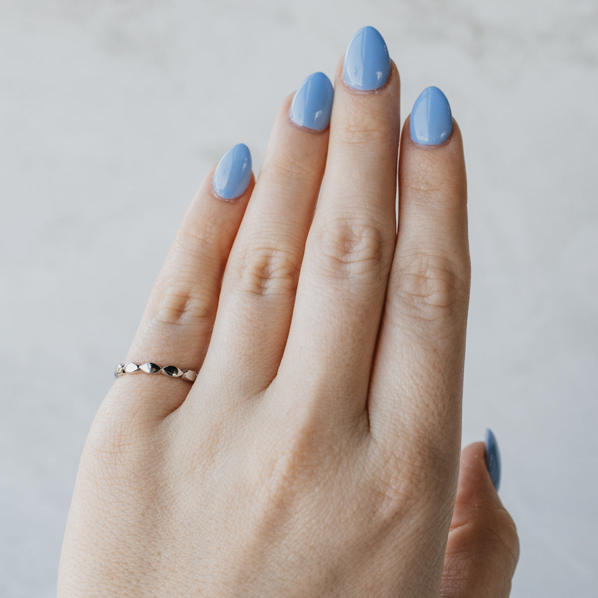 Platinum Scalloped Eternity Band