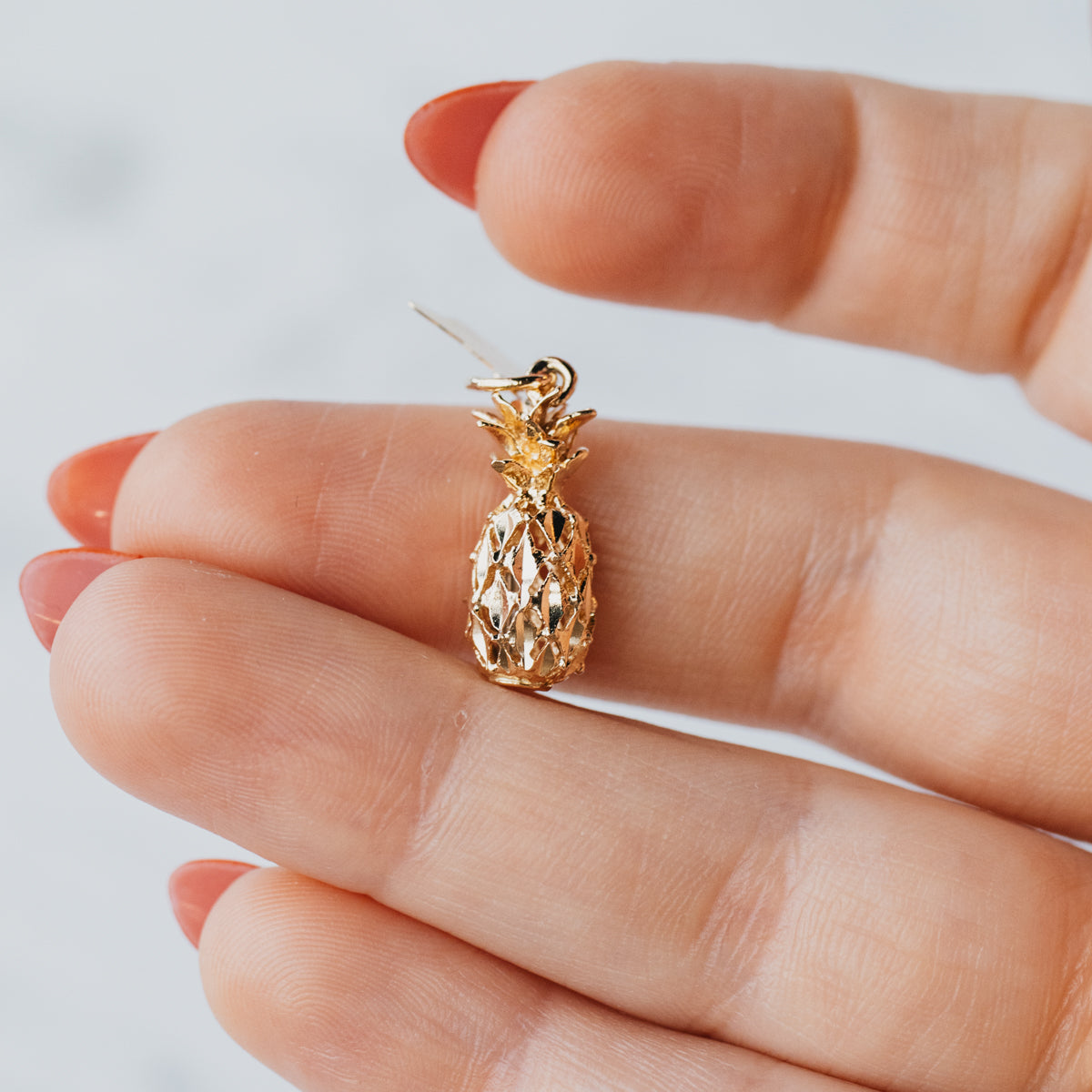 14K Yellow Gold Pineapple Charm