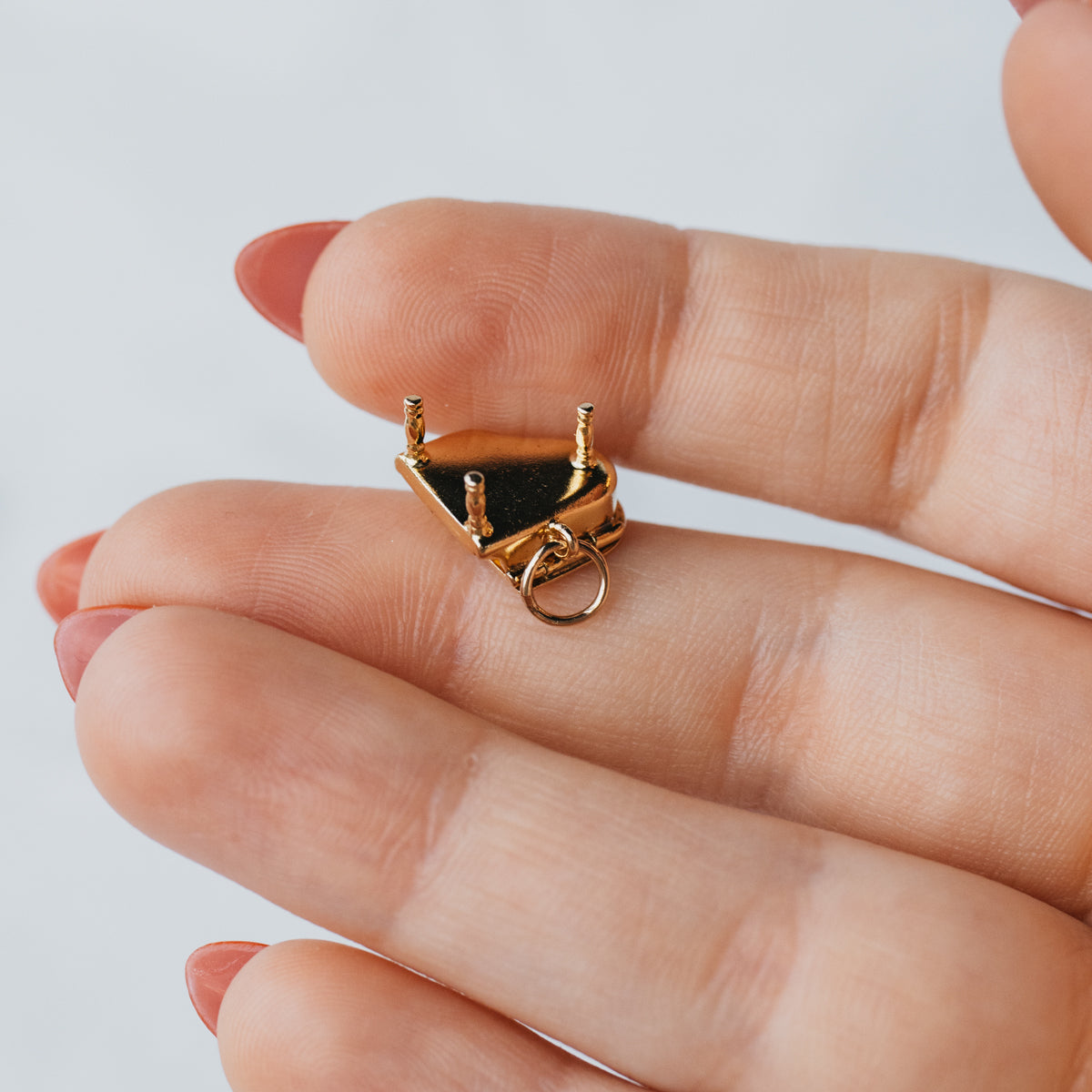 14K Yellow Gold Piano Charm