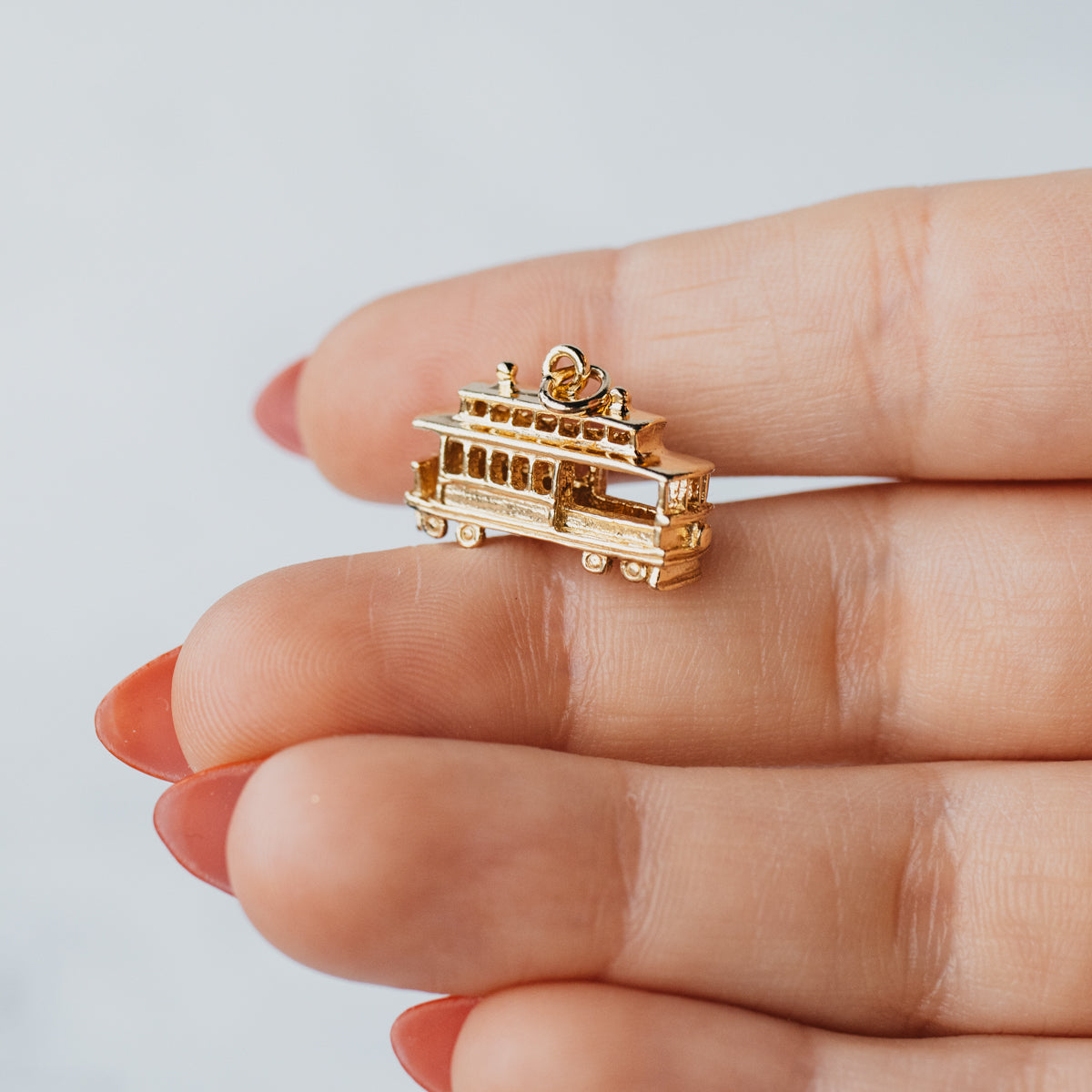 14K Yellow Gold San Francisco Trolley Car Charm