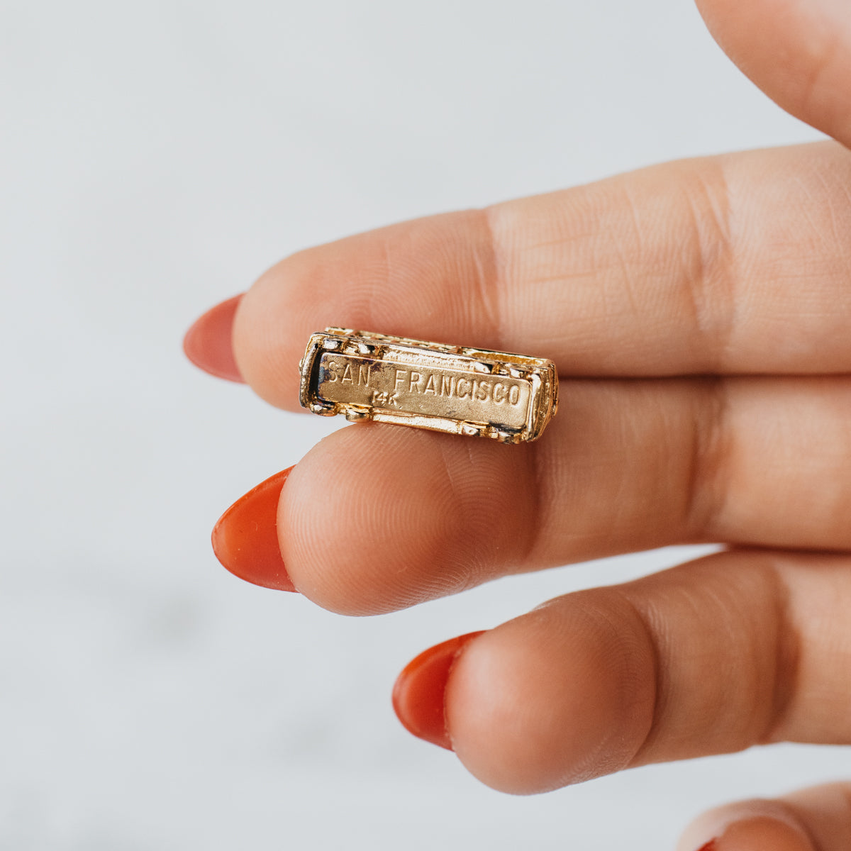 14K Yellow Gold San Francisco Trolley Car Charm