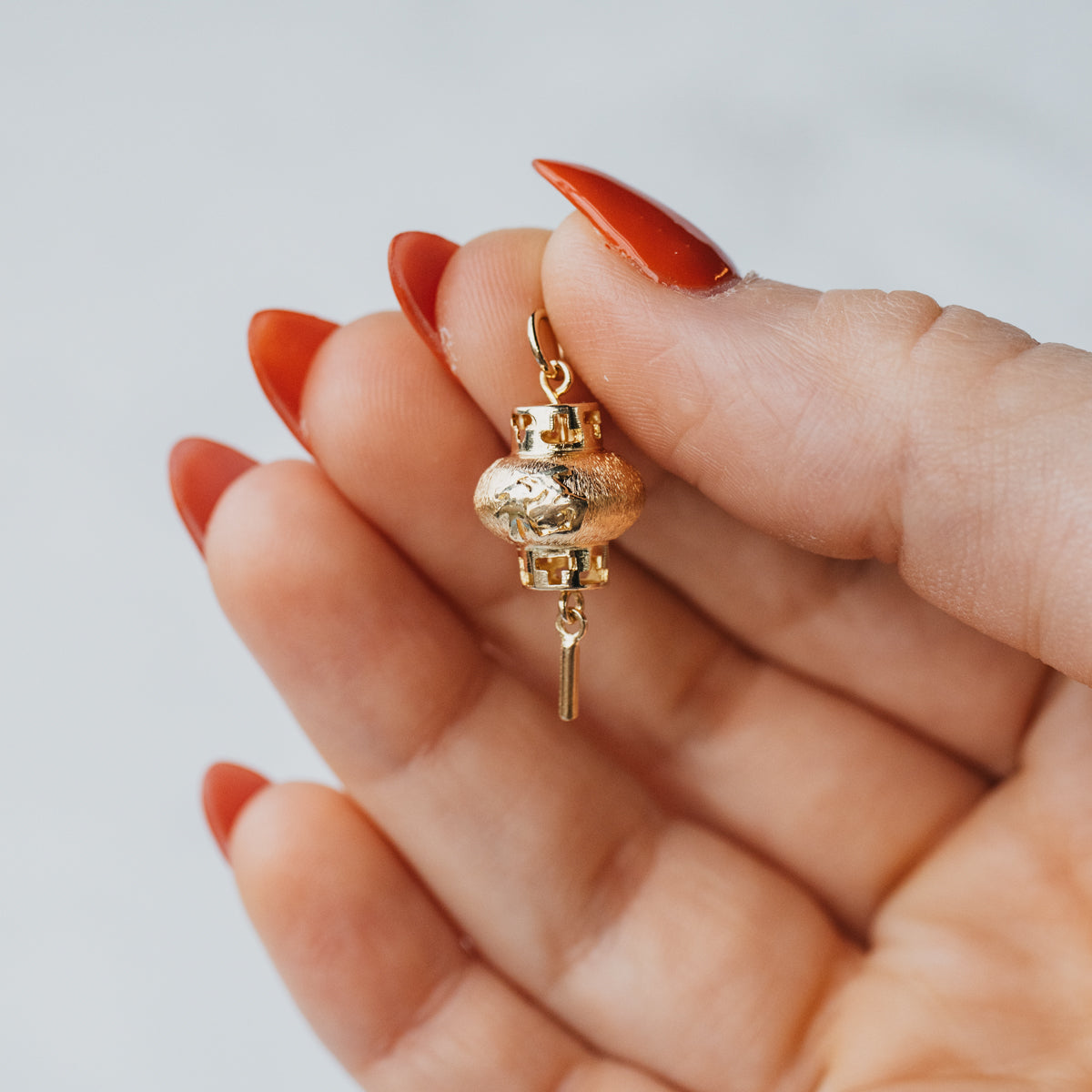 14K Yellow Gold Chinese Lantern Charm
