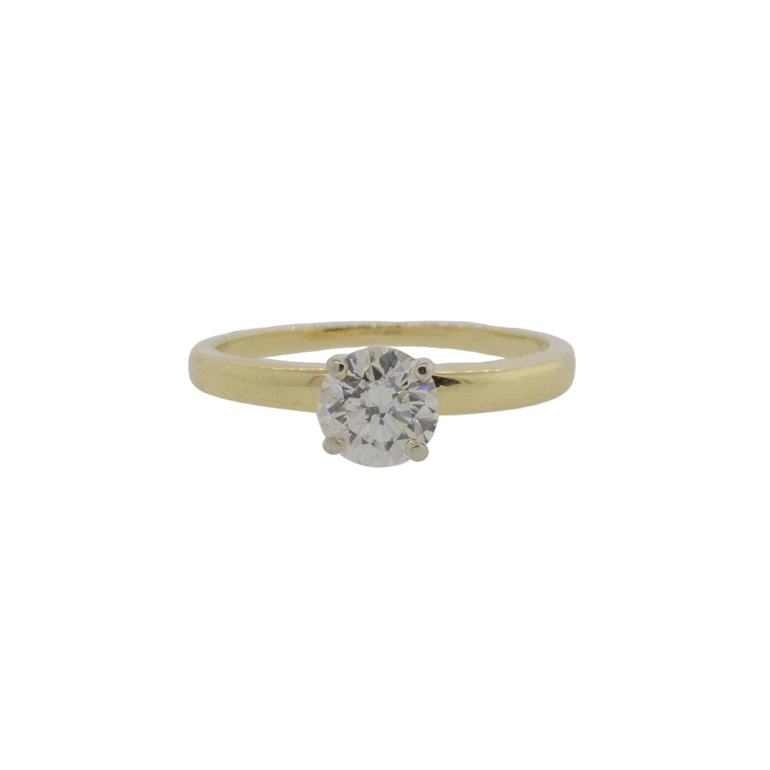 Two-Toned Round Brilliant Diamond Ring
