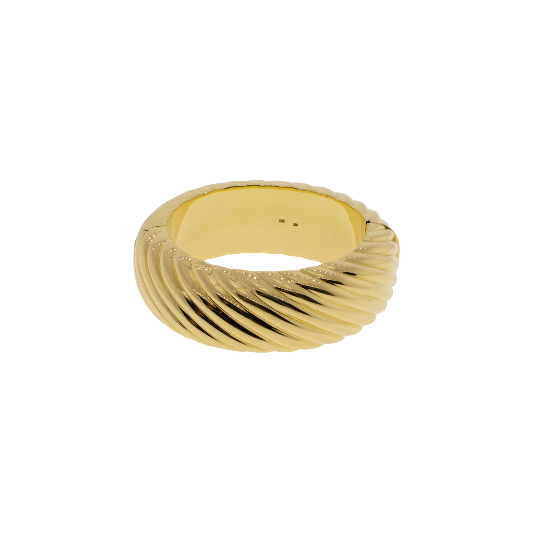 18K Yellow Gold Hollow Hinged Cuff