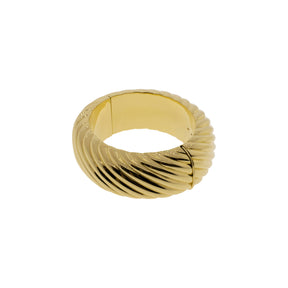 18K Yellow Gold Hollow Hinged Cuff