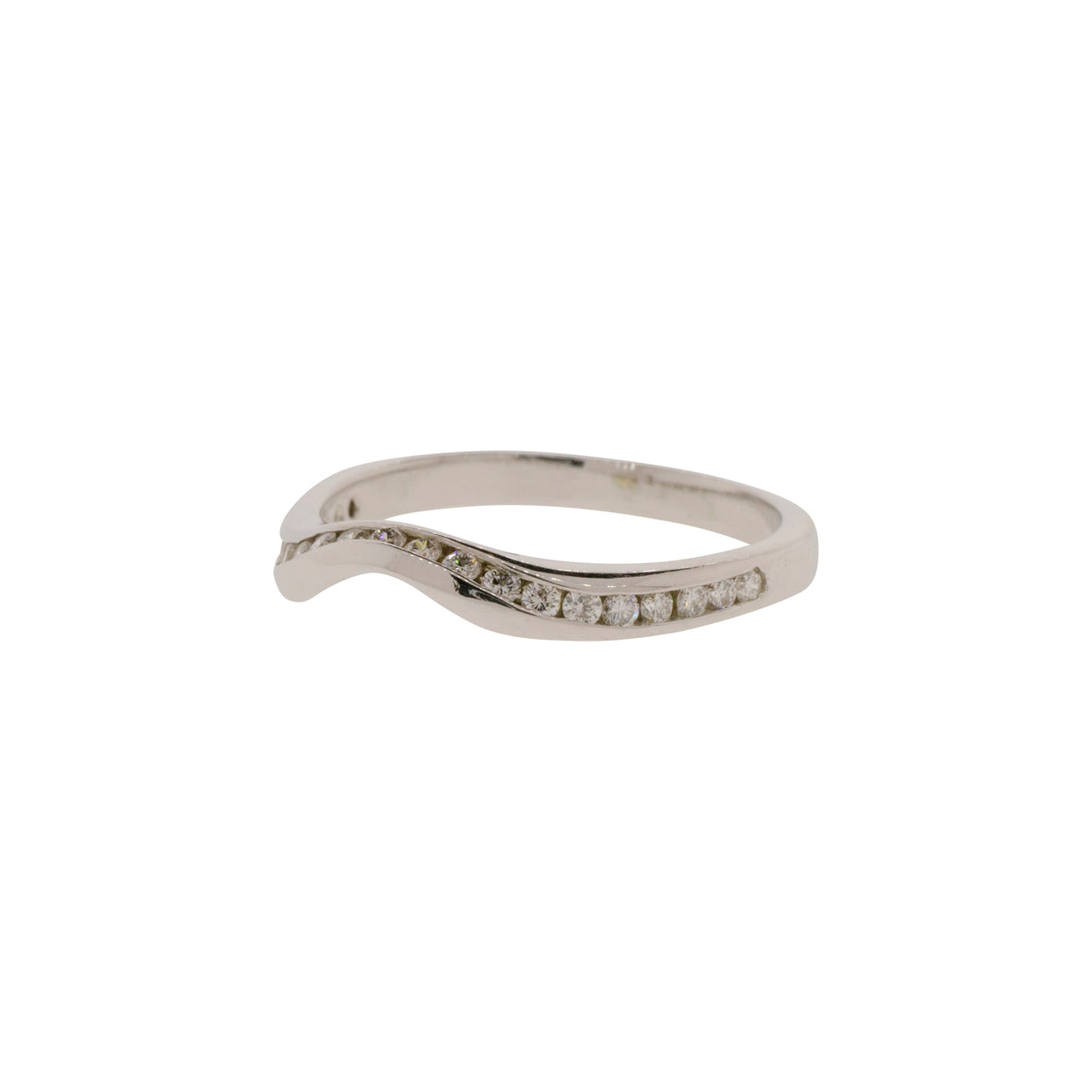Twisted Contour Diamond Band