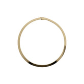 Wide 14k Yellow Gold Omega Chain Necklace