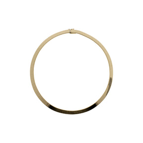 Wide 14k Yellow Gold Omega Chain Necklace