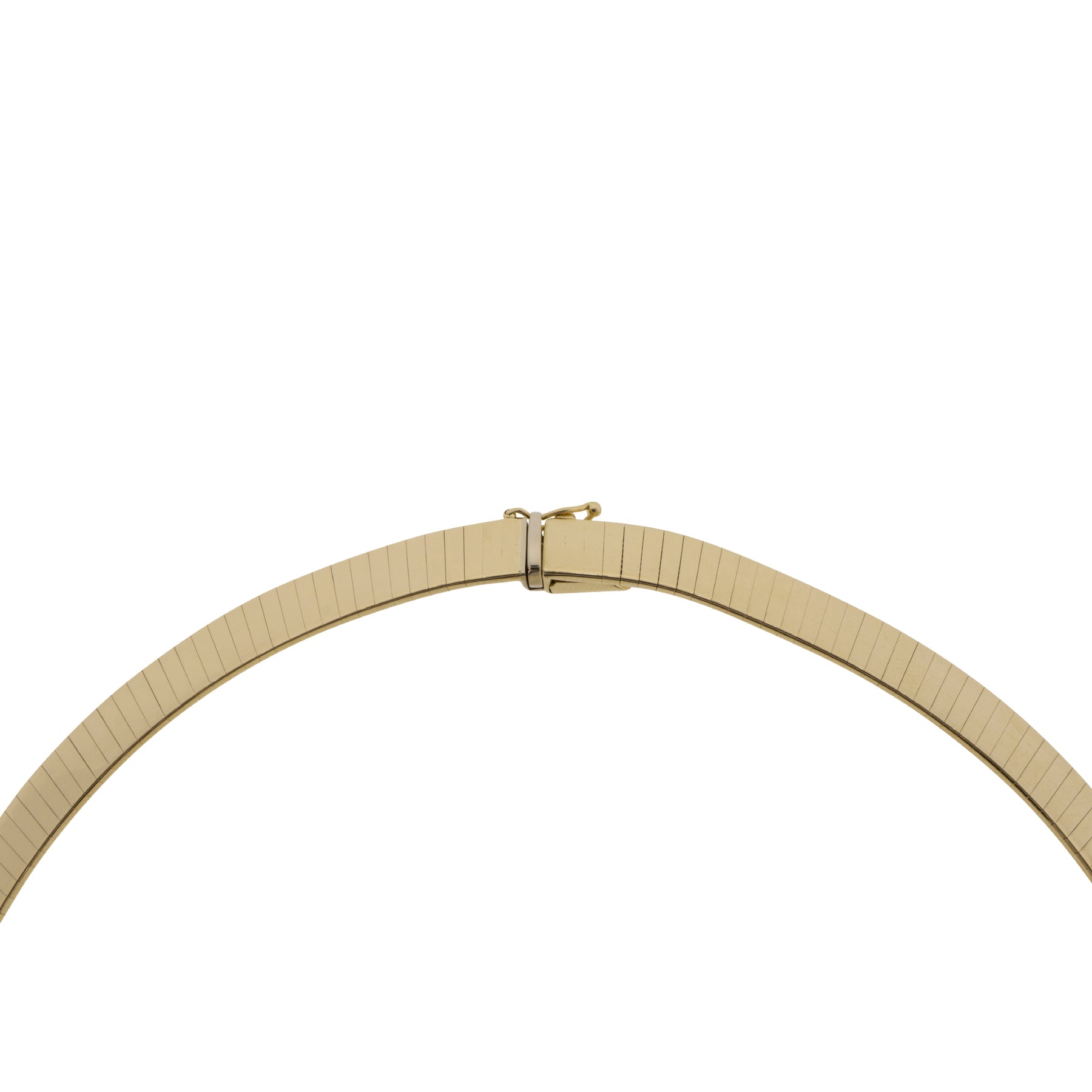Wide 14k Yellow Gold Omega Chain Necklace